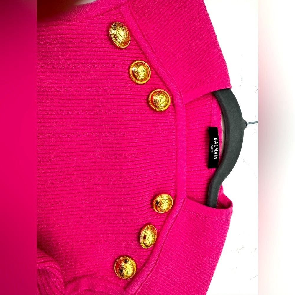 Pink Balmain ribbed top - Picture 4 of 7